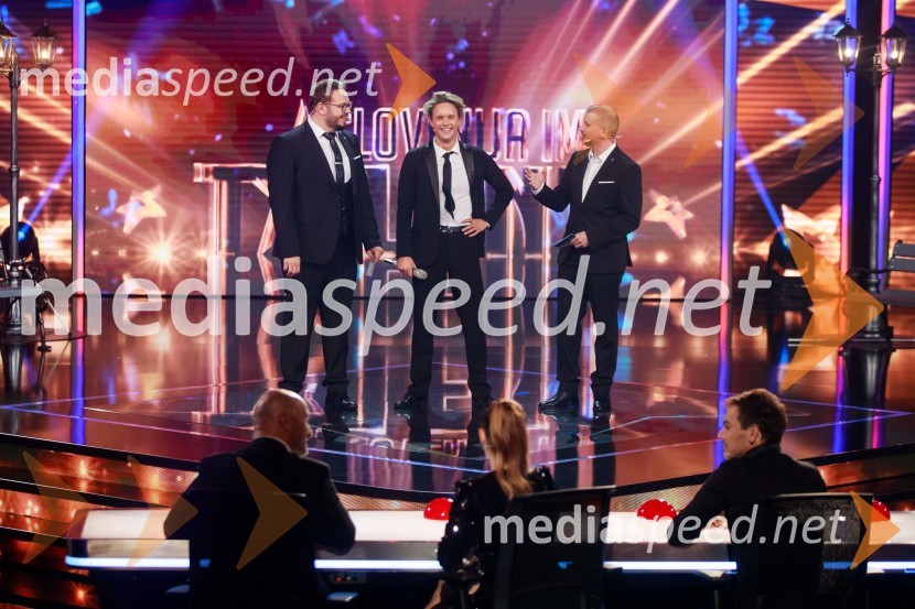  Sašo Stare, stand up komik, voditelj;  Kostja Komel Nardin;  Aleš Novak, stand-up komikSlovenija ima talent 2021, prva polfinalna oddaja