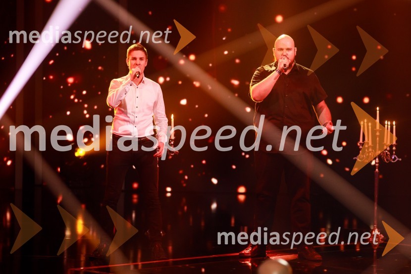  Matic Lorbek;  Aleš  KirbišSlovenija ima talent 2021, prva polfinalna oddaja