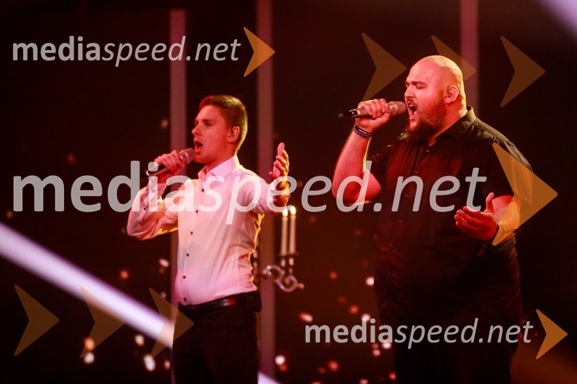 Matic Lorbek;  Aleš  KirbišSlovenija ima talent 2021, prva polfinalna oddaja