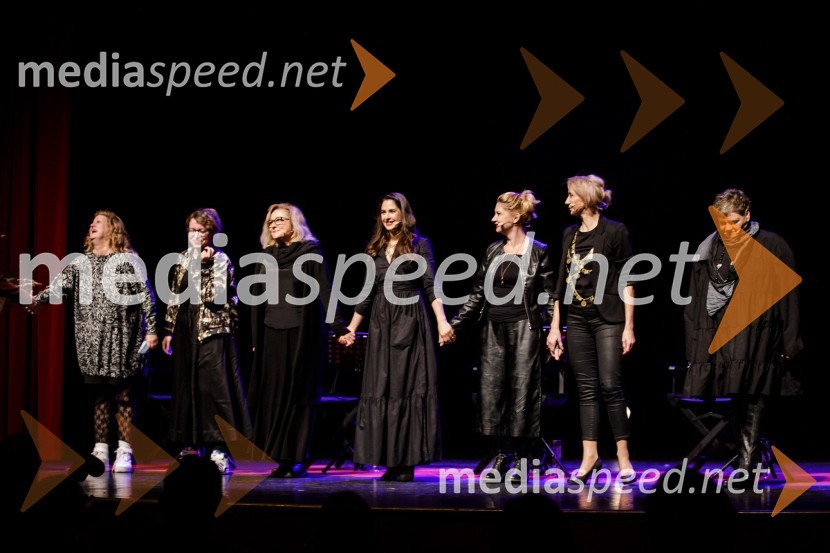  Tijana Zinajić, režiserka;  ... ;  Nataša Barbara Gračner, igralka;  Saša Pavlin Stošić, igralka;  Vesna Pernarčič, igralka;  Mojca Funkl, igralka;  Desa Muck, voditeljica, pisateljica, dobitnica nagrade Frana Milčinskega – Ježka 2016Ženska, 50. premiera Špas teatra