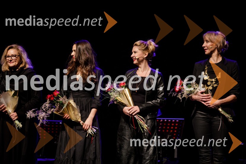  Nataša Barbara Gračner, igralka;  Saša Pavlin Stošić, igralka;  Vesna Pernarčič, igralka;  Mojca Funkl, igralkaŽenska, 50. premiera Špas teatra