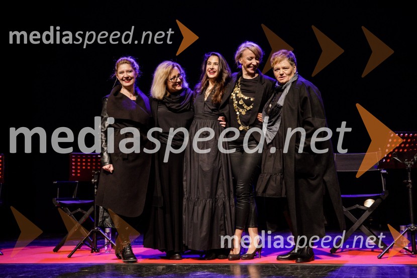  Vesna Pernarčič, igralka;  Nataša Barbara Gračner, igralka;  Saša Pavlin Stošić, igralka;  Mojca Funkl, igralka;  Desa Muck, voditeljica, pisateljica, dobitnica nagrade Frana Milčinskega – Ježka 2016Ženska, 50. premiera Špas teatra