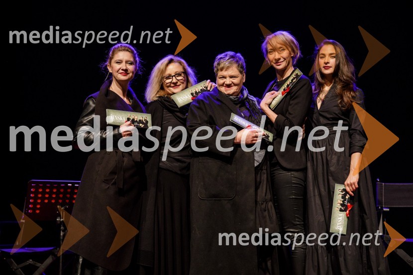  Vesna Pernarčič, igralka;  Nataša Barbara Gračner, igralka;  Desa Muck, voditeljica, pisateljica, dobitnica nagrade Frana Milčinskega – Ježka 2016;  Mojca Funkl, igralka;  Saša Pavlin Stošić, igralkaŽenska, 50. premiera Špas teatra