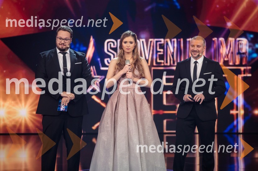  Sašo Stare, stand up komik, voditelj;  Lara Žgajnar;  Aleš Novak, stand-up komikSlovenija ima talent 2021, druga polfinalna oddaja