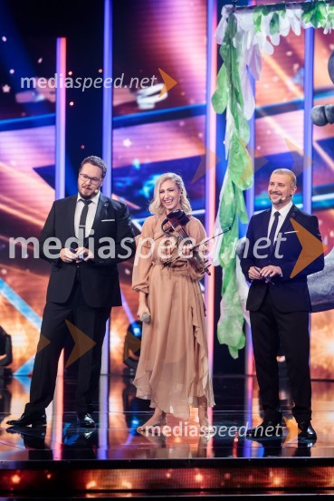  Sašo Stare, stand up komik, voditelj;  Maša Golob, violinistka;  Aleš Novak, stand-up komikSlovenija ima talent 2021, druga polfinalna oddaja