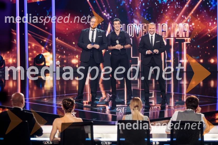  Sašo Stare, stand up komik, voditelj;  Marko  Stanković, glasbenik;  Aleš Novak, stand-up komikSlovenija ima talent 2021, druga polfinalna oddaja