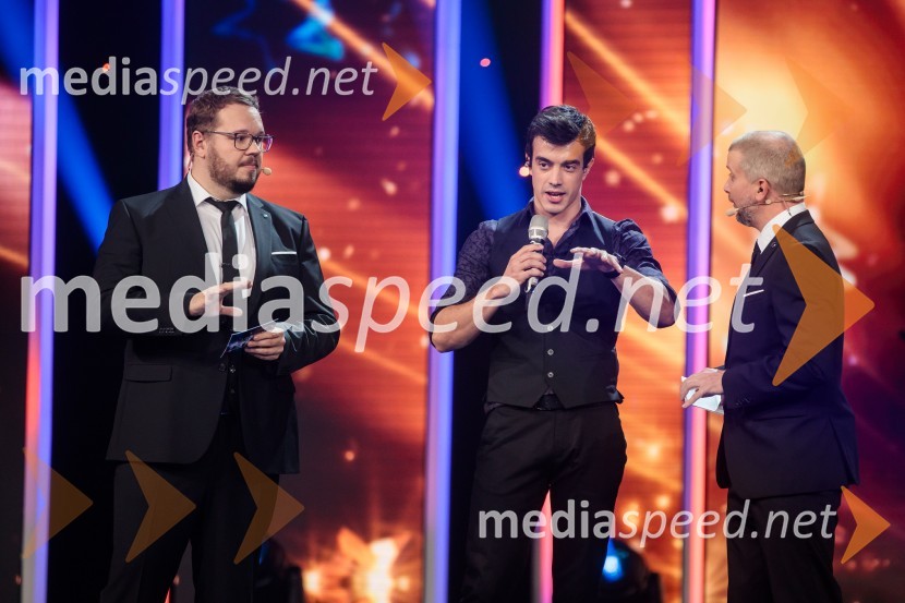  Sašo Stare, stand up komik, voditelj;  Marko  Stanković, glasbenik;  Aleš Novak, stand-up komikSlovenija ima talent 2021, druga polfinalna oddaja