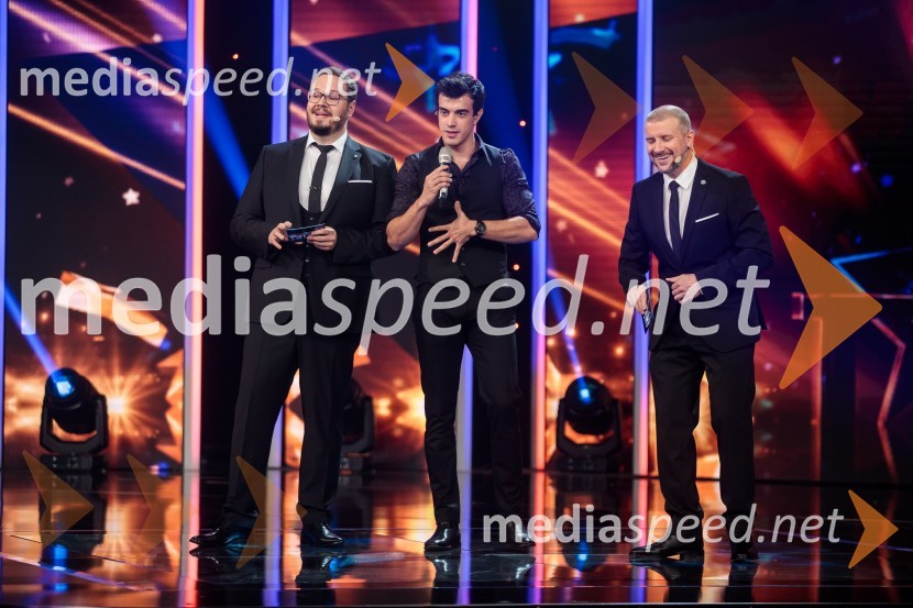  Sašo Stare, stand up komik, voditelj;  Marko  Stanković, glasbenik;  Aleš Novak, stand-up komikSlovenija ima talent 2021, druga polfinalna oddaja