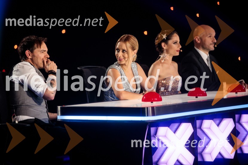  Lado Bizovičar, igralec;  Marjetka Vovk, pevka, duo Maraaya;  Ana Klašnja, balerina;  Branko Čakarmiš,  programski direktor, Pro PlusSlovenija ima talent 2021, druga polfinalna oddaja