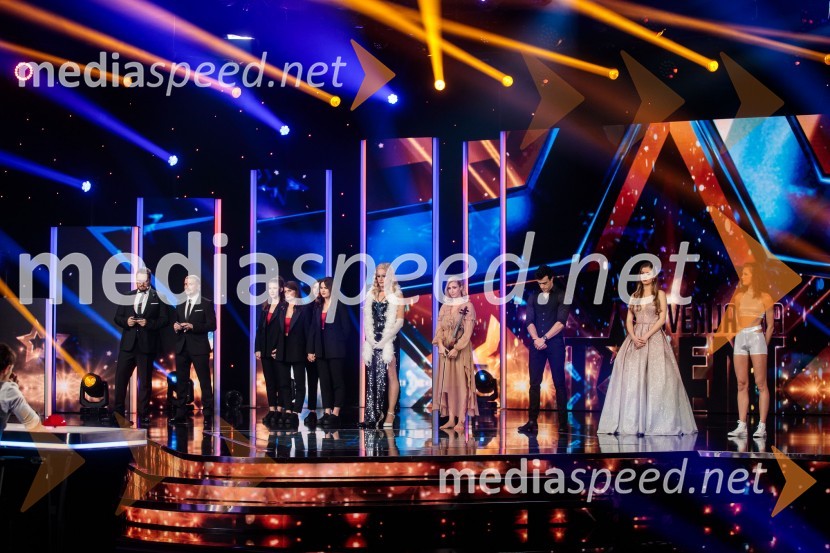 Nastopajoči druge polfinalne oddaje z voditeljema Slovenija ima talent 2021, druga polfinalna oddaja