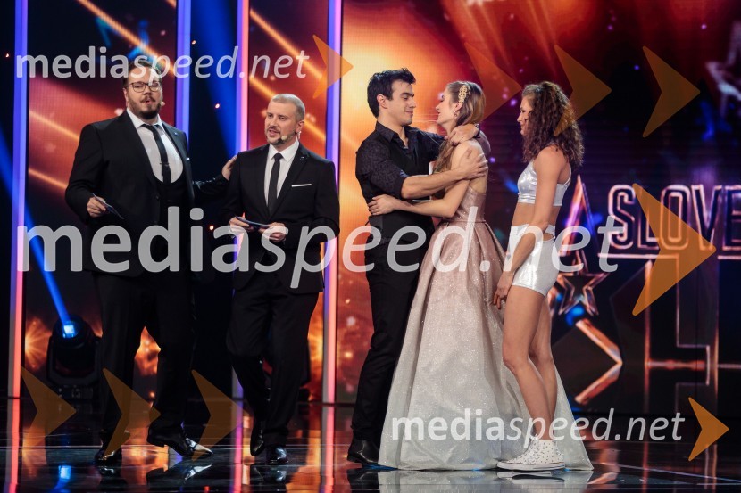  Sašo Stare, stand up komik, voditelj;  Aleš Novak, stand-up komik;  Marko  Stanković, glasbenik;  Lara Žgajnar;  Maša FermeSlovenija ima talent 2021, druga polfinalna oddaja