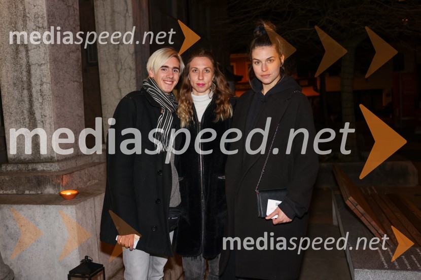  Tilen Oblak, asistent dramaturginje;  Nina  Kuclar Stiković, dramaturginja;  Lea Mihevc, igralkaLepe vide lepo gorijo, premiera drame, Prešernovo gledališče Kranj