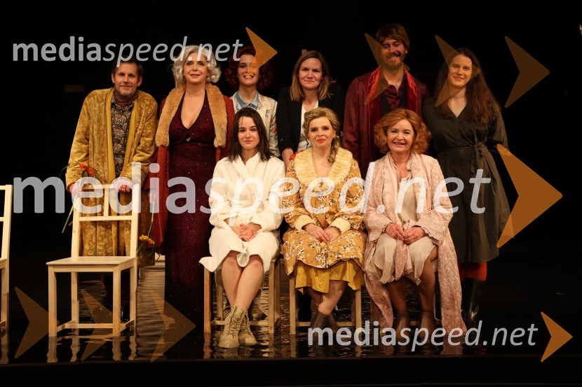  Aljoša Ternovšek, igralec;  Darja Reichman, igralka;  Vesna  Slapar, igralka;  Gaja Filač, igralka;  Maša Pelko, režiserka;  Doroteja Nadrah, igralka;  Miha Rodman, igralec;  Vesna  Jevnikar, igralka;  Eva Kraševec, dramaturginjaLepe vide lepo gorijo, premiera drame, Prešernovo gledališče Kranj