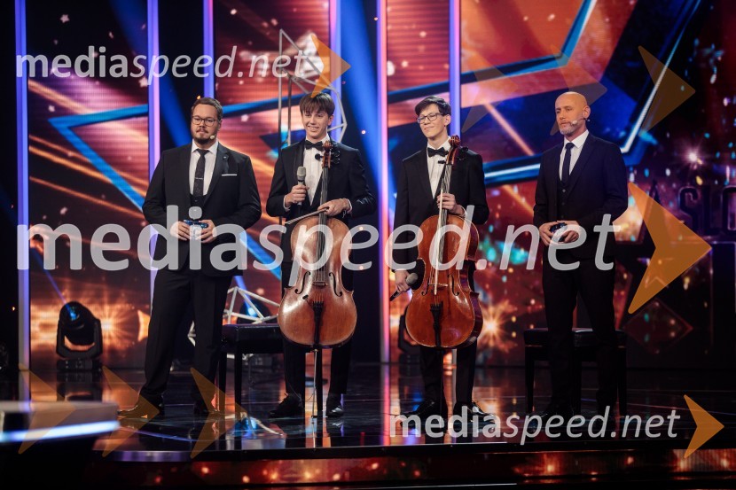  Sašo Stare, stand up komik, voditelj;  Gabrijel Rakar;  Ruben Mihelič;  Peter Poles, televizijski voditeljSlovenija ima talent 2021, tretja polfinalna oddaja