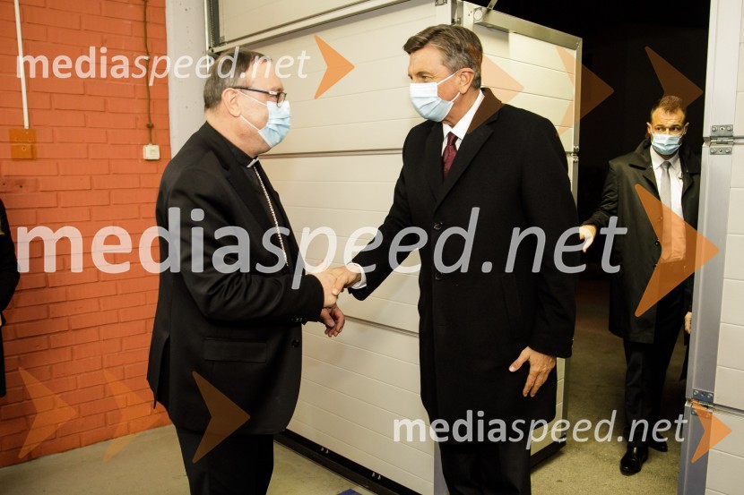 mag. Alojzij Cvikl, predsednik Slovenske karitas;  Borut Pahor, predsednik Republike SlovenijeKlic dobrote 2021, dobrodelni koncert