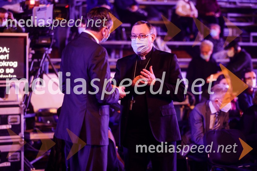  Borut Pahor, predsednik Republike Slovenije; mag. Alojzij Cvikl, predsednik Slovenske karitasKlic dobrote 2021, dobrodelni koncert