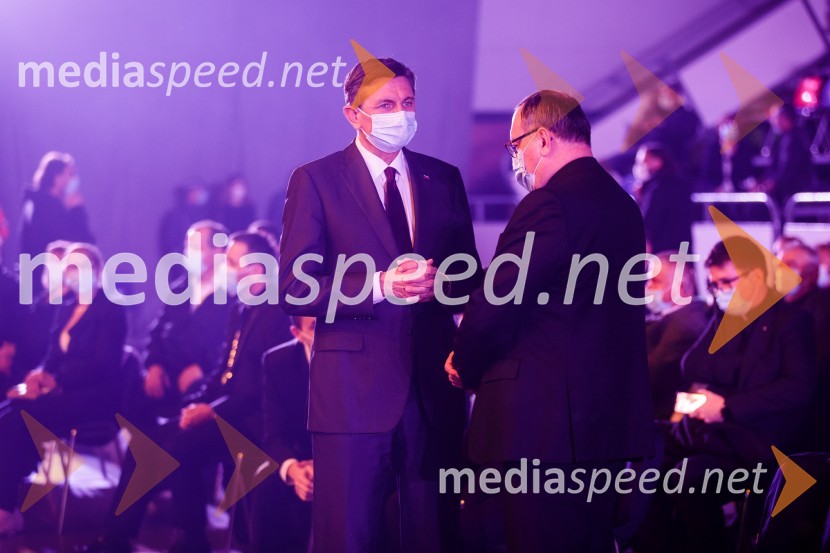  Borut Pahor, predsednik Republike Slovenije; mag. Alojzij Cvikl, predsednik Slovenske karitasKlic dobrote 2021, dobrodelni koncert