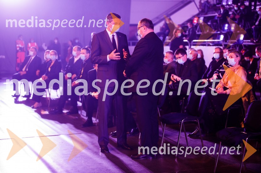  Borut Pahor, predsednik Republike Slovenije; mag. Alojzij Cvikl, predsednik Slovenske karitasKlic dobrote 2021, dobrodelni koncert