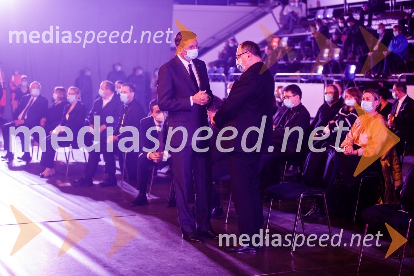  Borut Pahor, predsednik Republike Slovenije; mag. Alojzij Cvikl, predsednik Slovenske karitasKlic dobrote 2021, dobrodelni koncert