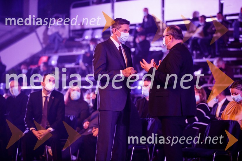  Borut Pahor, predsednik Republike Slovenije; mag. Alojzij Cvikl, predsednik Slovenske karitasKlic dobrote 2021, dobrodelni koncert