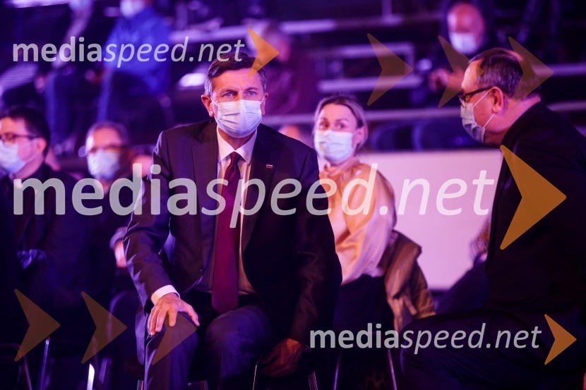  Borut Pahor, predsednik Republike Slovenije; mag. Alojzij Cvikl, predsednik Slovenske karitasKlic dobrote 2021, dobrodelni koncert