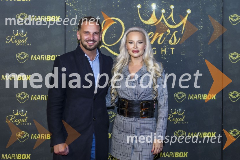  David  Klobasa, župan Občine Sveta Trojica in podjetnik;  Doroteja Premužič, vizažistka, Diamondee Make UpQueen's Night v Mariboxu v znamenju mode in Hiše Gucci