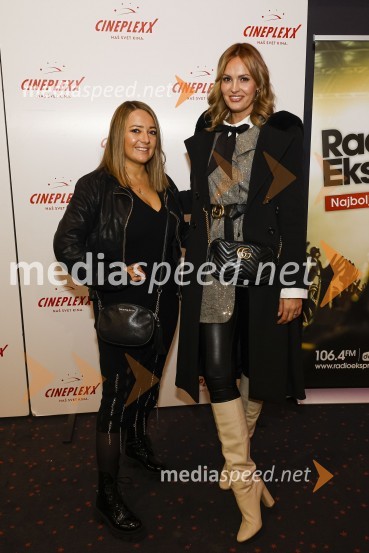  Katja Klavora, predstavnica odnosov z javnostmi PRO PLUS;  Tjaša  Kokalj Jerala, manekenka, voditeljicaPremiera Hiša Gucci - Cineplexx