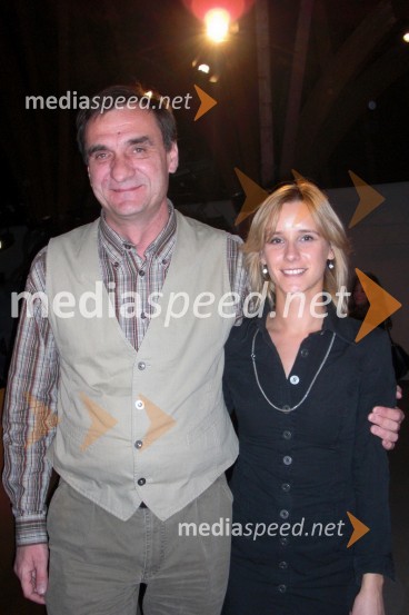 Darko Stazić, direktor Gavelle in Sonja Kovačić, producentka GavelleKaligula, slovenska premiera predstave Tomaža Pandurja