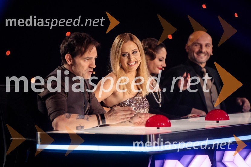  Lado Bizovičar, igralec;  Marjetka Vovk, pevka, duo Maraaya;  Ana Klašnja, balerina;  Branko Čakarmiš,  programski direktor, Pro PlusSlovenija ima talent 2021, četrta polfinalna oddaja