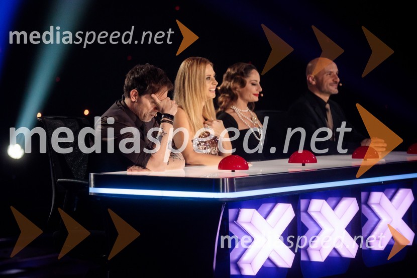  Lado Bizovičar, igralec;  Marjetka Vovk, pevka, duo Maraaya;  Ana Klašnja, balerina;  Branko Čakarmiš,  programski direktor, Pro PlusSlovenija ima talent 2021, četrta polfinalna oddaja