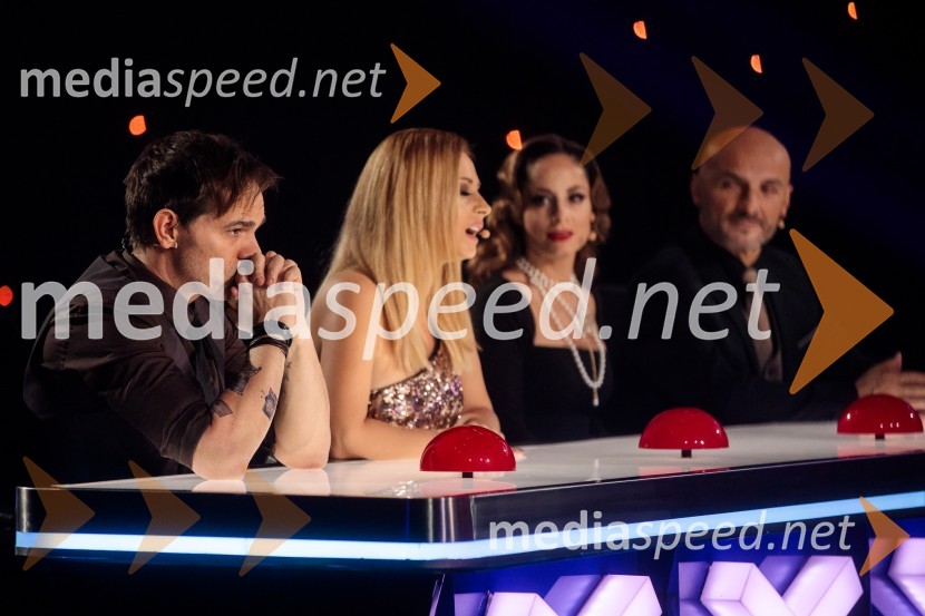  Lado Bizovičar, igralec;  Marjetka Vovk, pevka, duo Maraaya;  Ana Klašnja, balerina;  Branko Čakarmiš,  programski direktor, Pro PlusSlovenija ima talent 2021, četrta polfinalna oddaja