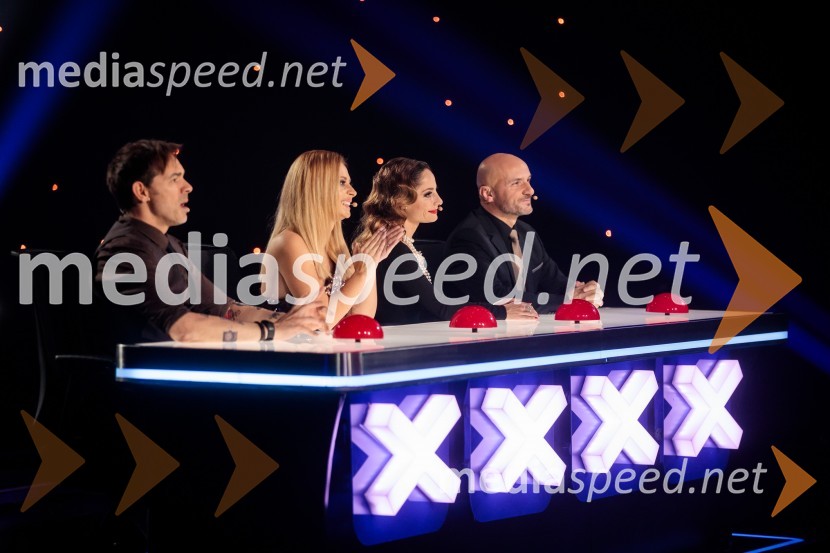  Lado Bizovičar, igralec;  Marjetka Vovk, pevka, duo Maraaya;  Ana Klašnja, balerina;  Branko Čakarmiš,  programski direktor, Pro PlusSlovenija ima talent 2021, četrta polfinalna oddaja