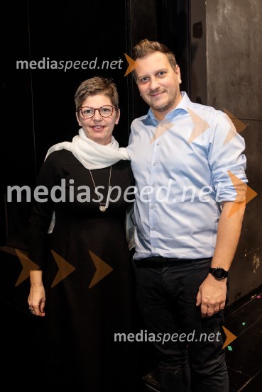  Mirjam Drnovšček, direktorica, SNG Nova Gorica;  Marko Bratuš, umetniški vodja SNG Nova GoricaTridesetletnice, premiera tragikomične predstave
