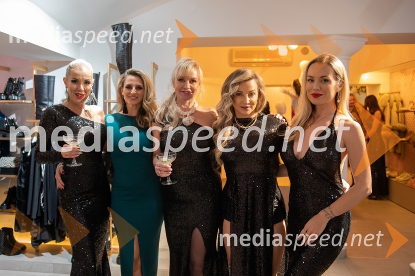  Carmen Osovnikar;  Gordana Grandošek Whiddon, plesalka, lastnica blagovne znamke GGW;  Andreja  Medvedič, lastnica in direktorica Sense Wellness Cluba;  Nika  Čukur,  ShowRoom events;  Katarina Benček, social media influencerka, avtorica knjigeVražja dama Gordana predstavila svojo kolekcijo Mistique