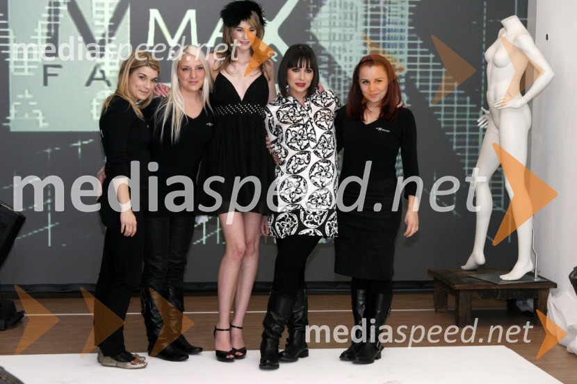 ..., ..., Anja Korošec, Supermodel Slovenije 2008, Tina Fabjan, vodja umetnikov ličenja Max Factor in ...Supermodel Slovenije 2008