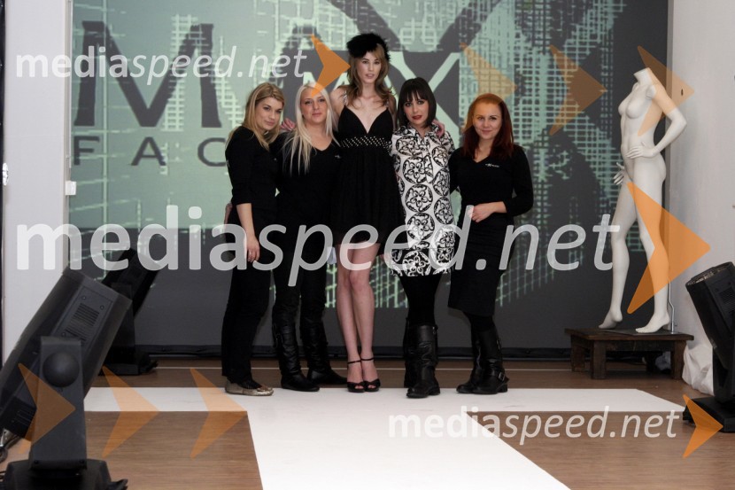 ..., ..., Anja Korošec, Supermodel Slovenije 2008, Tina Fabjan, vodja umetnikov ličenja Max Factor in ...Supermodel Slovenije 2008