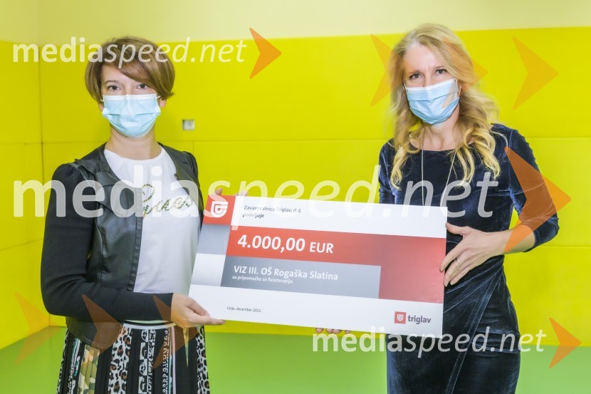  ... ;  Alenka Novak, direktorica OE Celje Zavarovalnice TriglavZavarovalnica Triglav donirala sredstva osnovni šoli v Rogaški Slatini