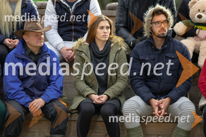  Franc Vozel;  Tjaša Vrečič;  Gino Tadej Podgornik , tekmovalec šova Kmetija 2021Zmagovalec Kmetije 2021 je postal Tilen Brglez