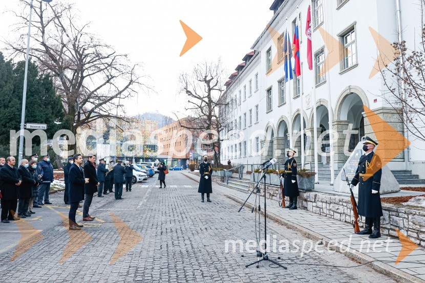 Odkritje spominskega obeležja braniteljem vojne za samostojno Slovenijo