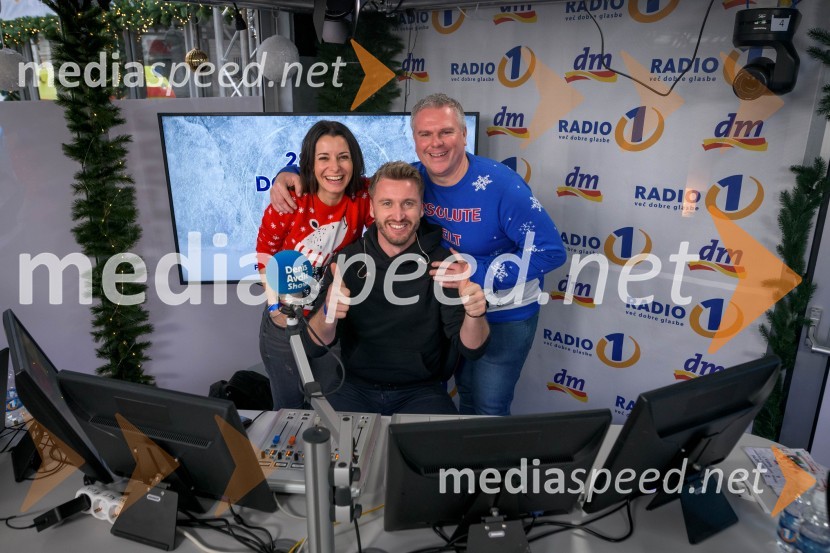  Jana Morelj, radijska in TV voditeljica;  Denis Avdić, voditelj;  Miha Deželak, radijski voditelj, humanitarec, Fatalni moški 202028-urni dobrodelni maraton Radia 1