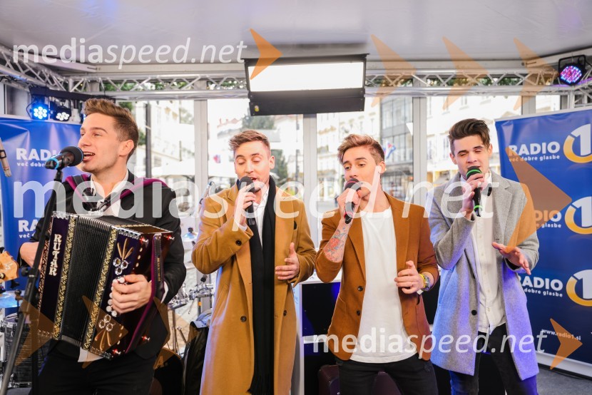  Matic Peršuh, Polkaholiki;  Rok Piletič, BQL;  Anej Piletič, BQL;  Žiga Kunstič, Polkaholiki28-urni dobrodelni maraton Radia 1