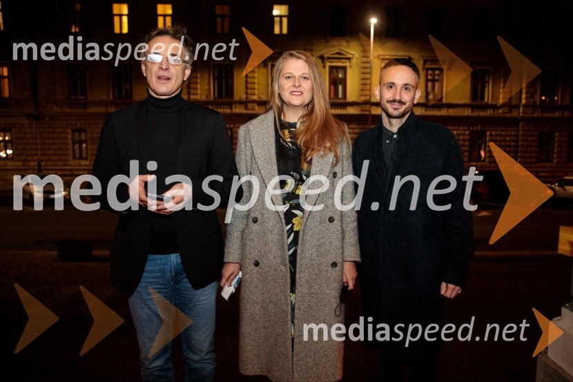   Igor  Samobor, igralec, ravnatelj SNG Drama Ljubljana;  Ana Rokvić Pinterič, pomočnica ravnatelja, SNG Drama Ljubljana;  Jernej Pristov, vodja službe za odnose z javnostmi SNG Drama LjubljanaJacques in njegov gospodar, premiera drame