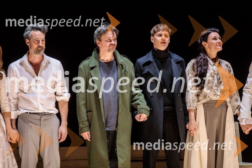  Rok Vihar, igralec;  Branko Šturbej, igralec;  Timon Šturbej, igralec;  Pia Zemljič, igralkaJacques in njegov gospodar, premiera drame