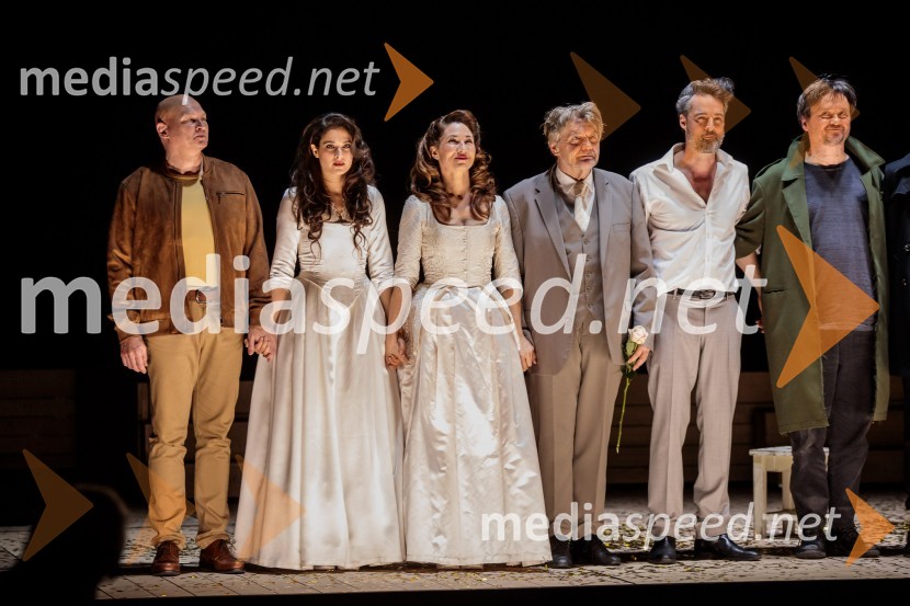  Branko Završan, igralec;  Saša Pavlin Stošić, igralka;  Sabina  Kogovšek, igralka;  Zvone Hribar, igralec;  Rok Vihar, igralec;  Branko Šturbej, igralecJacques in njegov gospodar, premiera drame