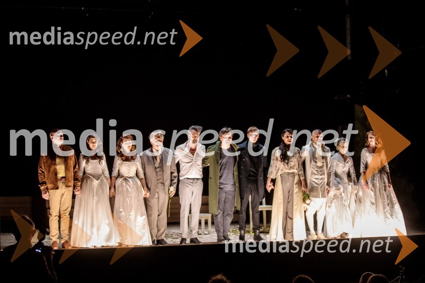  Boris Mihalj, igralec;  Saša Pavlin Stošić, igralka;  Sabina  Kogovšek, igralka;  Zvone Hribar, igralec;  Rok Vihar, igralec;  Branko Šturbej, igralec;  Timon Šturbej, igralec;  Pia Zemljič, igralka;  Primož Vrhovec, igralec;  Veronika Drolc, igralka;  Eva Jesenovec, igralkaJacques in njegov gospodar, premiera drame