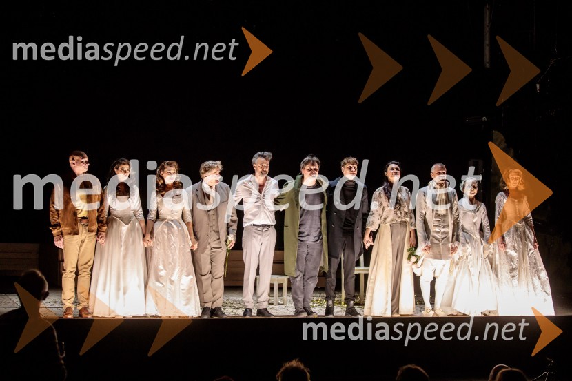  Branko Završan, igralec;  Saša Pavlin Stošić, igralka;  Sabina  Kogovšek, igralka;  Zvone Hribar, igralec;  Rok Vihar, igralec;  Branko Šturbej, igralec;  Timon Šturbej, igralec;  Pia Zemljič, igralka;  Primož Vrhovec, igralec;  Veronika Drolc, igralka;  Eva Jesenovec, igralkaJacques in njegov gospodar, premiera drame