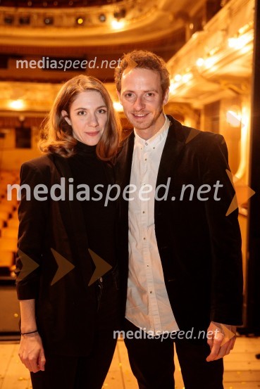  Eva Jesenovec, igralka;  Laren  Polič Zdravič, glasbenik in igralecJacques in njegov gospodar, premiera drame