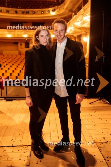  Eva Jesenovec, igralka;  Laren  Polič Zdravič, glasbenik in igralecJacques in njegov gospodar, premiera drame