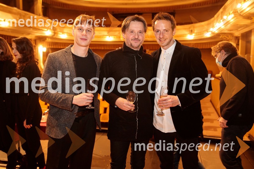  Timon Šturbej, igralec;  Branko Šturbej, igralec;  Laren  Polič Zdravič, glasbenik in igralecJacques in njegov gospodar, premiera drame