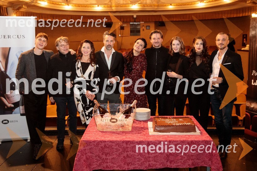  Timon Šturbej, igralec;  Zvone Hribar, igralec;  Sabina  Kogovšek, igralka;  Rok Vihar, igralec;  Pia Zemljič, igralka;  Branko Završan, igralec;  Eva Jesenovec, igralka;  Saša Pavlin Stošić, igralka;  Primož Vrhovec, igralecJacques in njegov gospodar, premiera drame